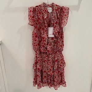 MISA Los Angeles X REVOLVE Marnie Dress in Rust Animal Floral
(RETAIL $299)